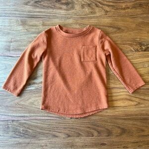 Cat & Jack Burnt Orange Long Sleeve Pocket T-Shirt 🧡